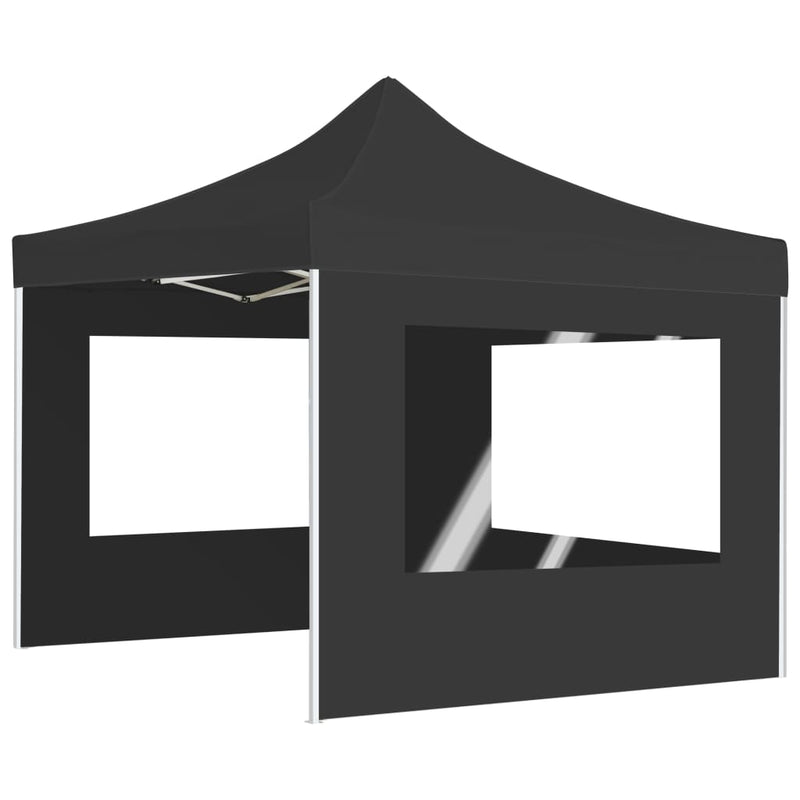 Professional Folding Party Tent with Walls Aluminium 118.1"x118.1" Anthracite