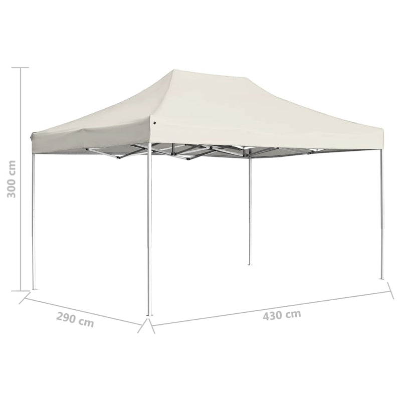 Professional Folding Party Tent Aluminium 177.2"x118.1" Cream