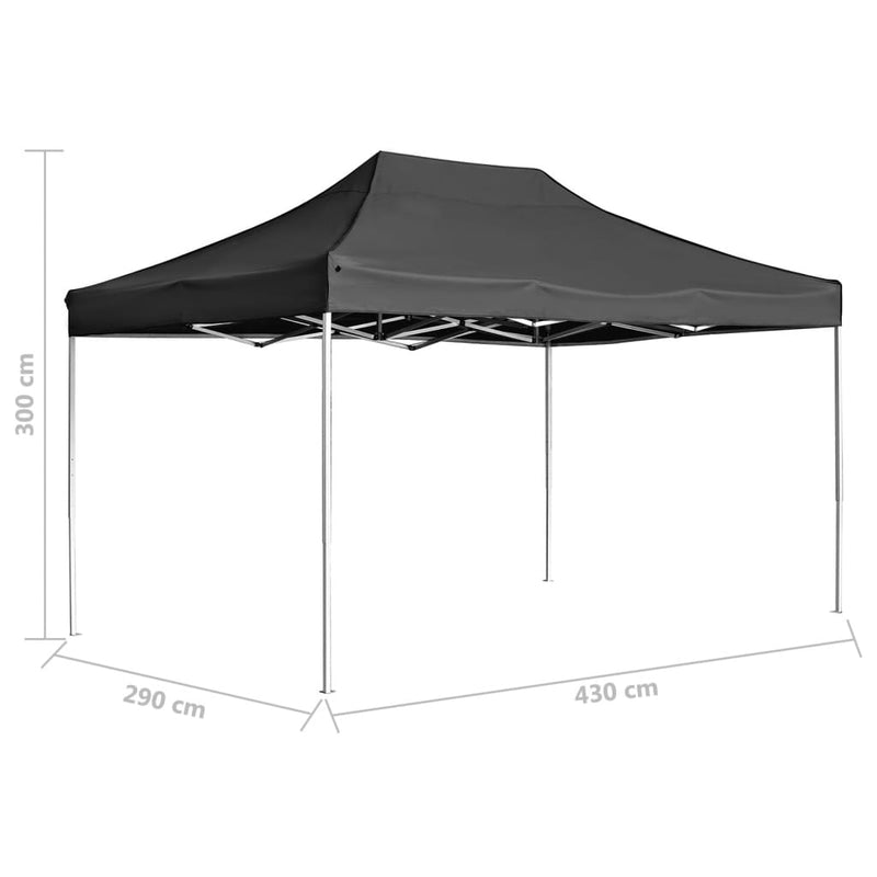 Professional Folding Party Tent Aluminium 177.2"x118.1" Anthracite