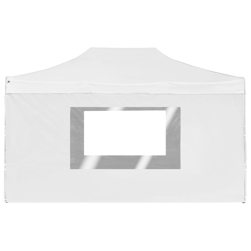Professional Folding Party Tent with Walls Aluminium 177.2"x118.1" White
