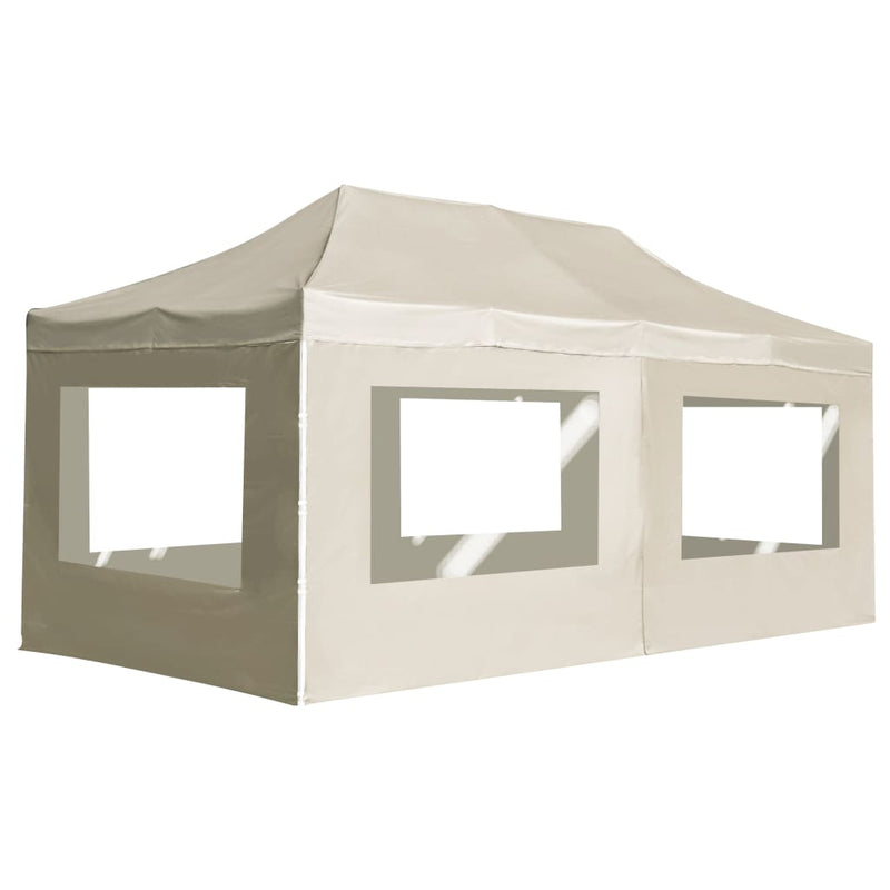 Professional Folding Party Tent with Walls Aluminium 236.2"x118.1" Cream