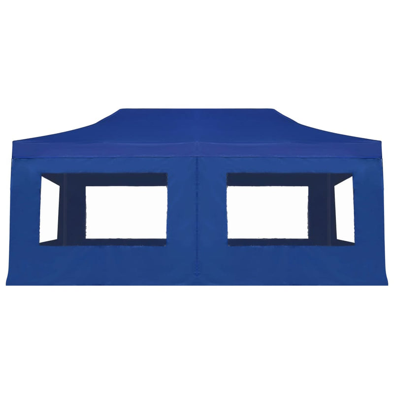 Professional Folding Party Tent with Walls Aluminium 236.2"x118.1" Blue