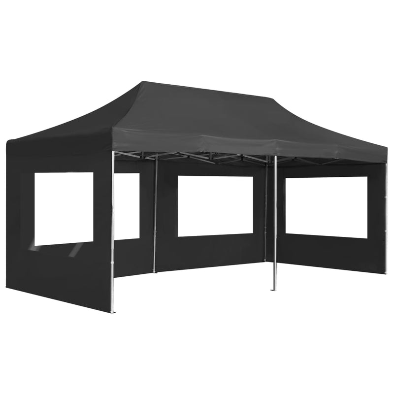 Professional Folding Party Tent with Walls Aluminium 236.2"x118.1" Anthracite