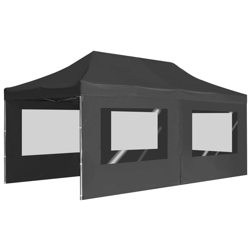 Professional Folding Party Tent with Walls Aluminium 236.2"x118.1" Anthracite