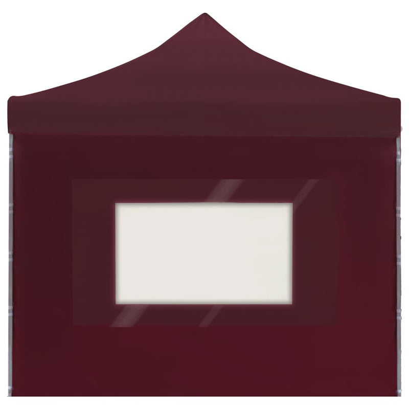Professional Folding Party Tent with Walls Aluminium 236.2"x118.1" Wine Red