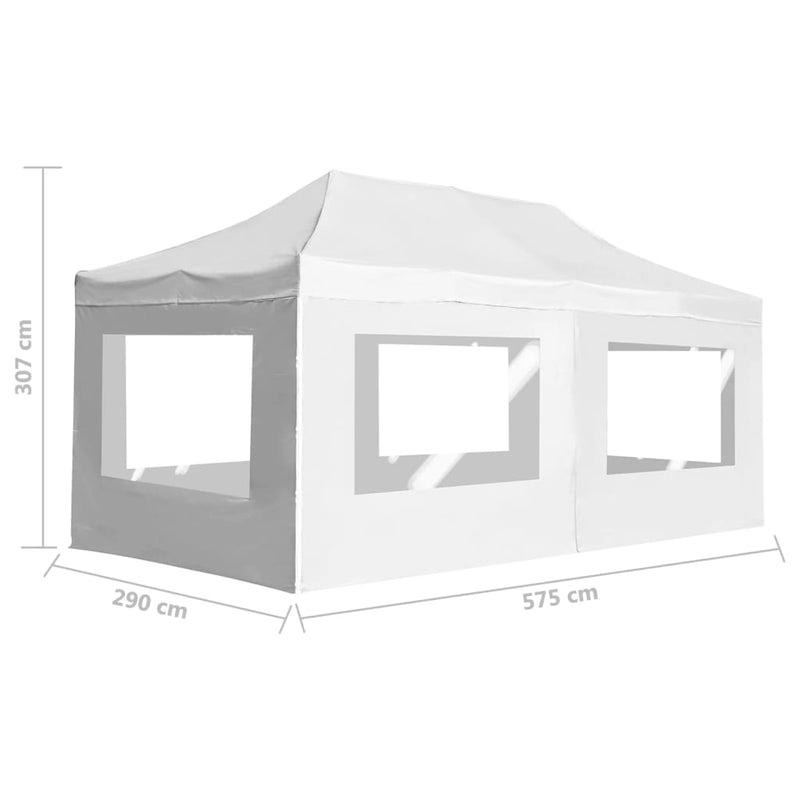 Professional Folding Party Tent with Walls Aluminium 236.2"x118.1" White
