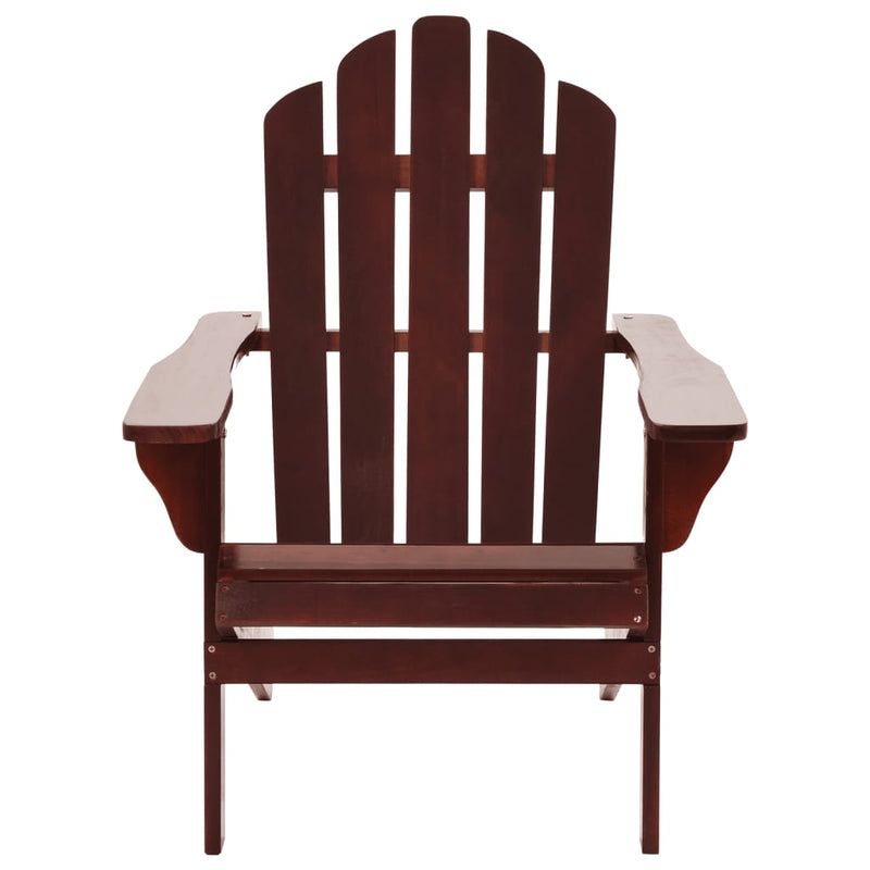 Patio Chair with Ottoman Wood Brown