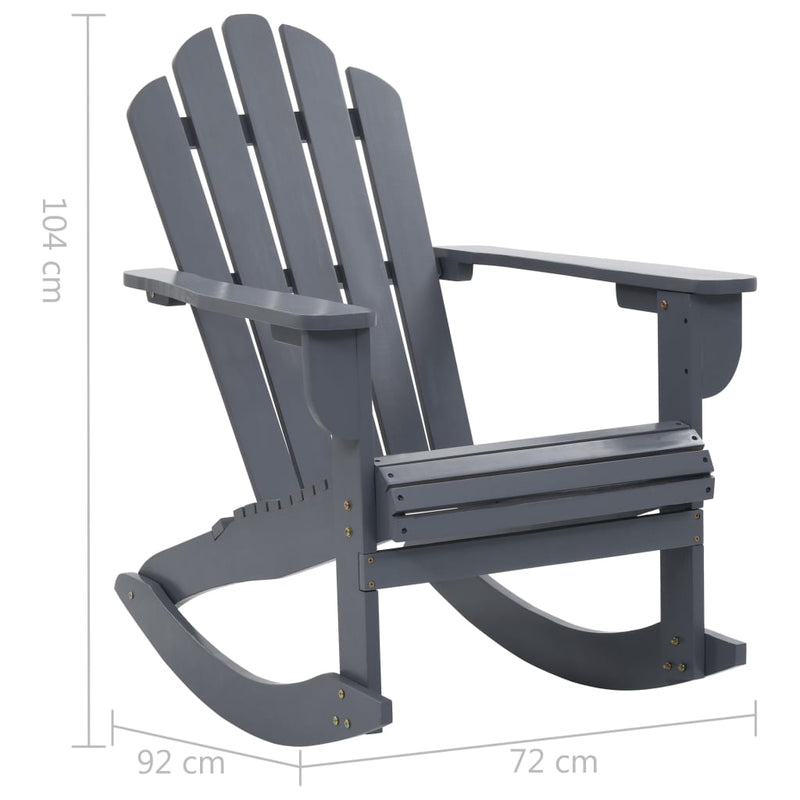 Patio Rocking Chair Wood Gray