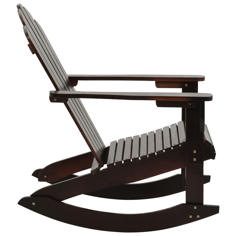 Patio Rocking Chair Wood Brown