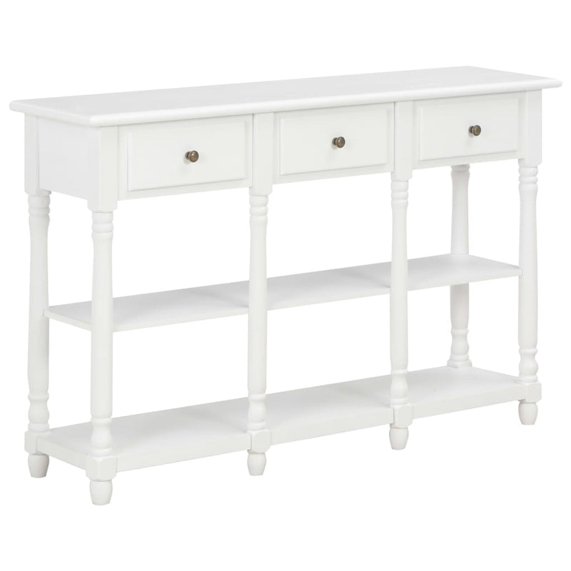 Console Table White 47.2"x11.8"x29.9" MDF