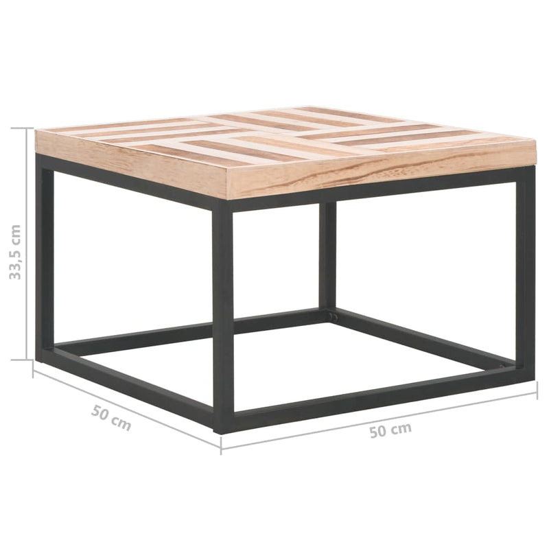 Coffee Table 19.7"x19.7"x13" Solid Wood
