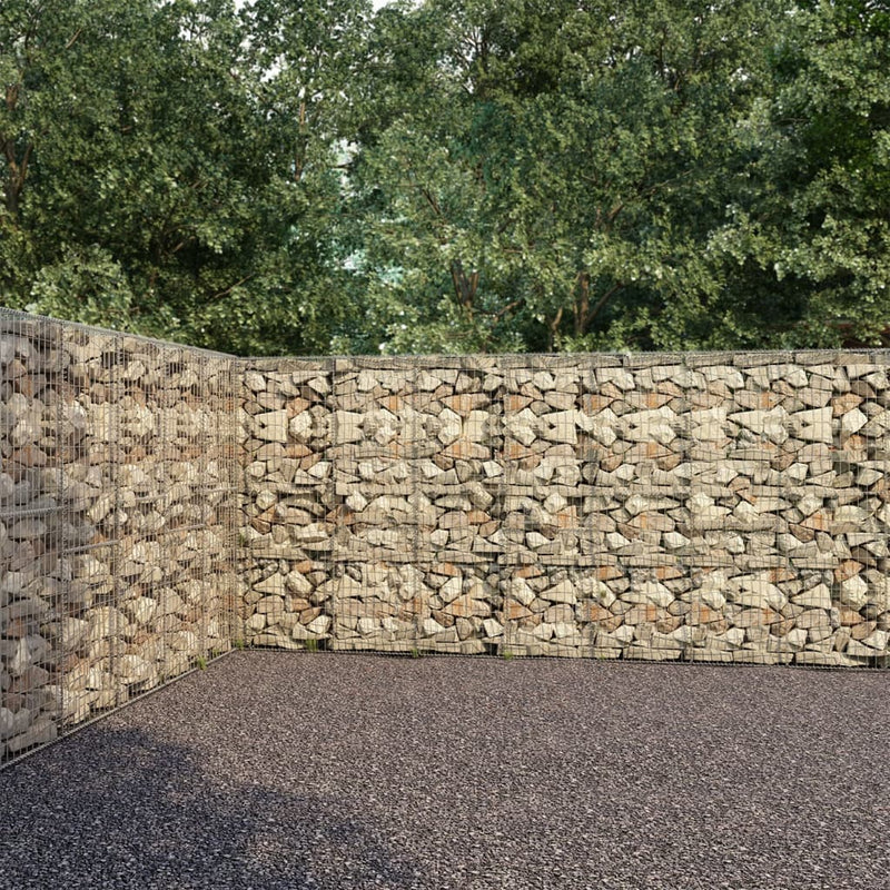 Gabion Wall with Covers Galvanised Steel 354.3"x19.7"x78.7"