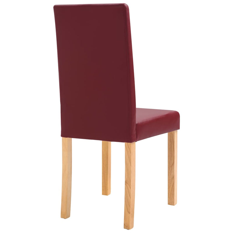 Dining Chairs 2 pcs Red Faux Leather