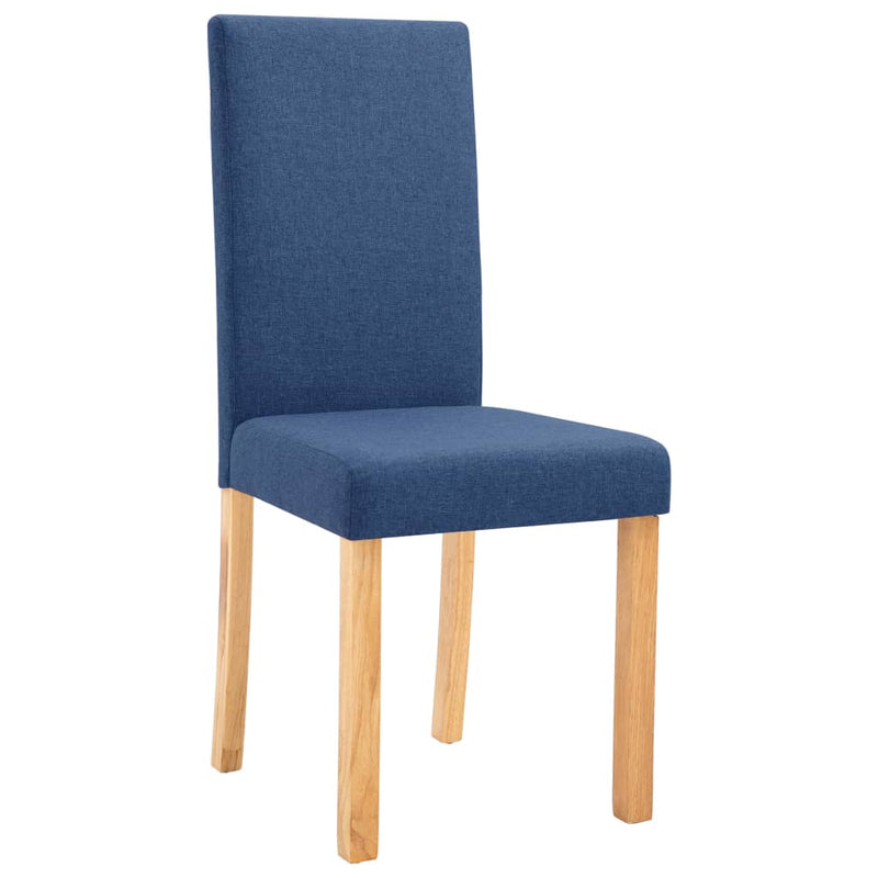 Dining Chairs 4 pcs Blue Fabric