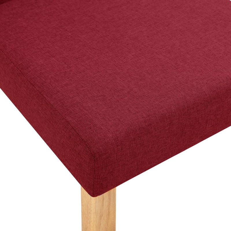 Dining Chairs 2 pcs Wine Red Fabric