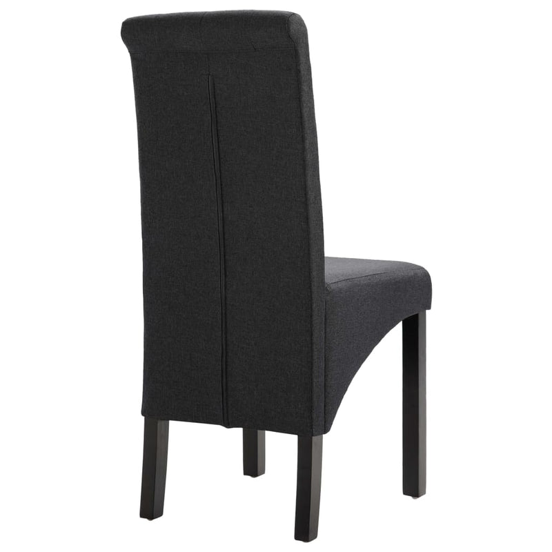 Dining Chairs 2 pcs Dark Gray Fabric