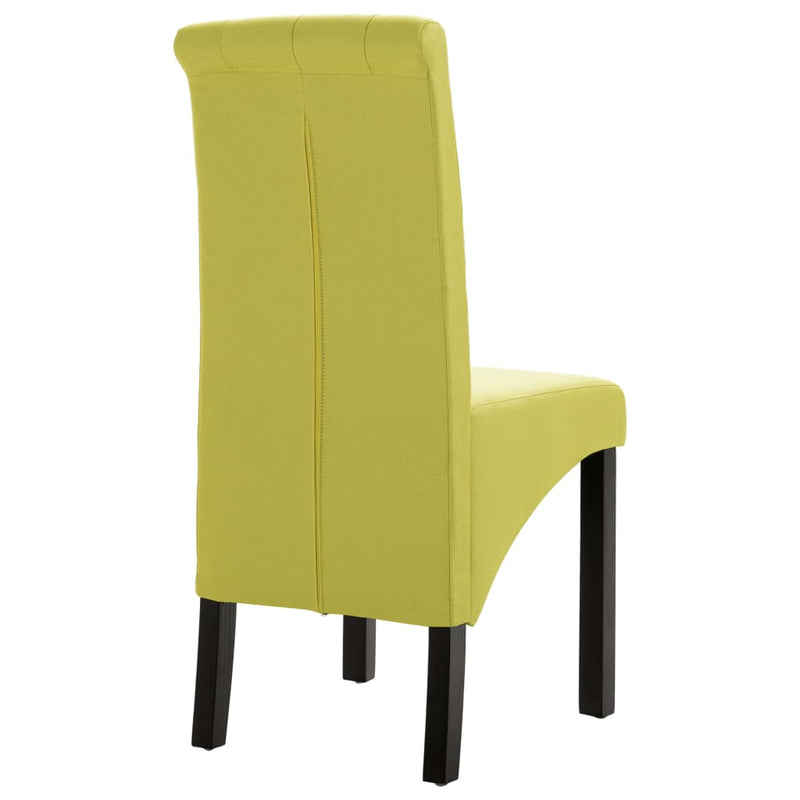 Dining Chairs 2 pcs Green Fabric