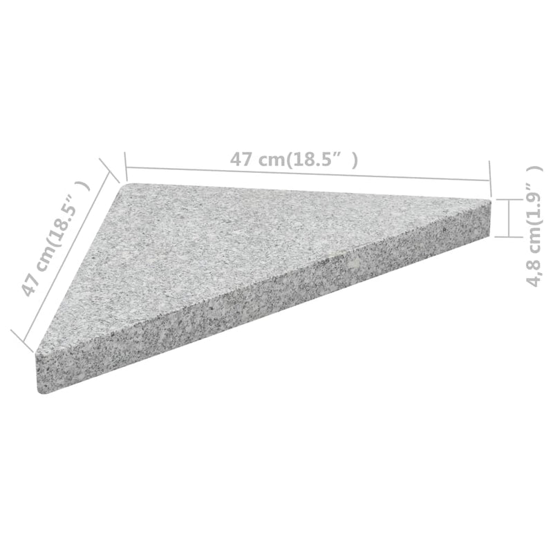Umbrella Weight Plates 4 pcs Gray Granite Triangular 132.3 lb