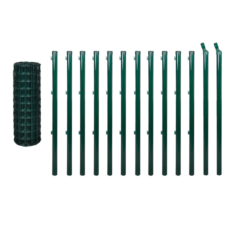 Euro Fence Steel 82ft x 4.92 ft Green