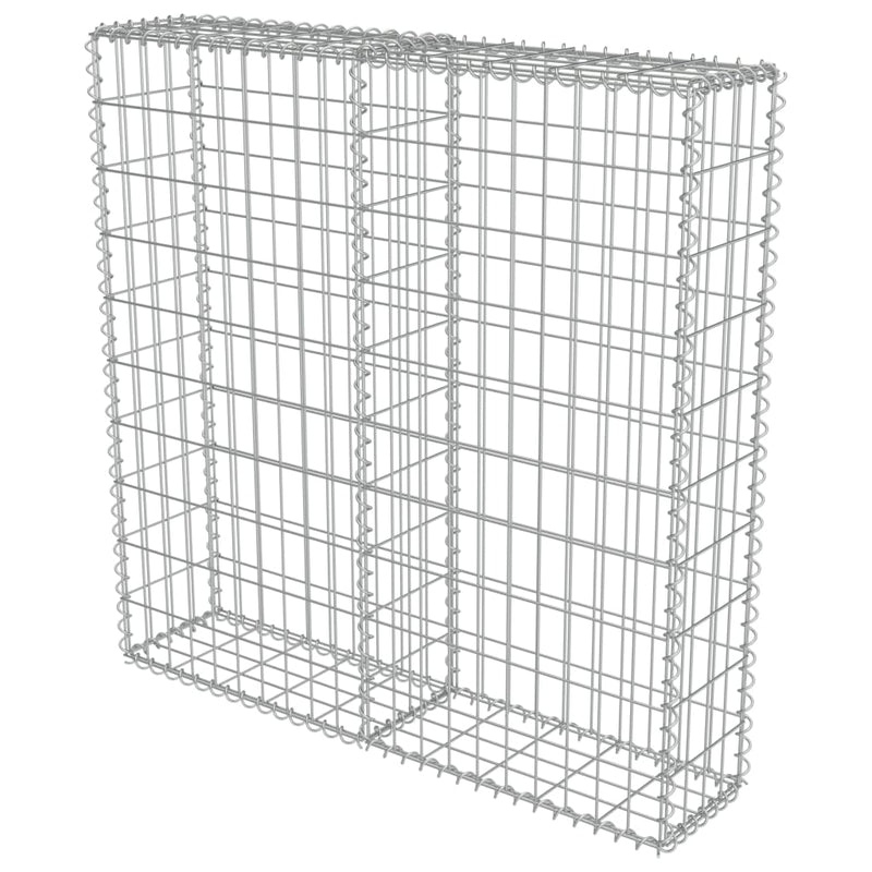 Gabion Wall with Covers Galvanized Steel 39.4"x7.87"x39.4"