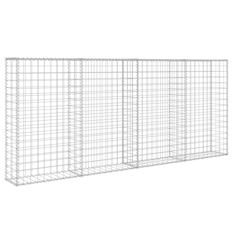 Gabion Wall with Covers Galvanized Steel 78.7"x7.87"x33.5"