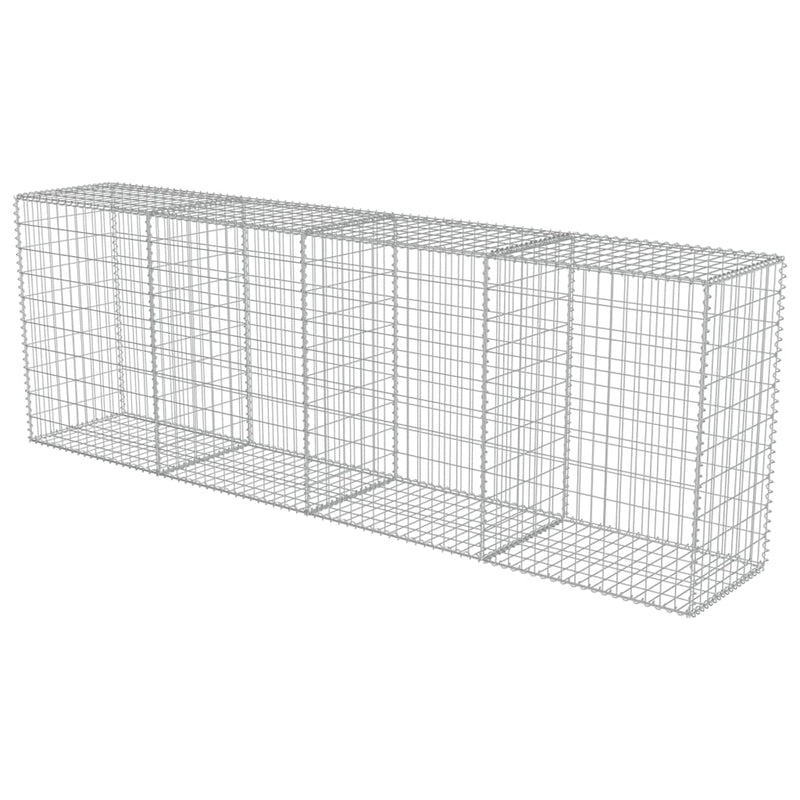 Gabion Wall with Covers Galvanized Steel 118"x19.7"x39.4"