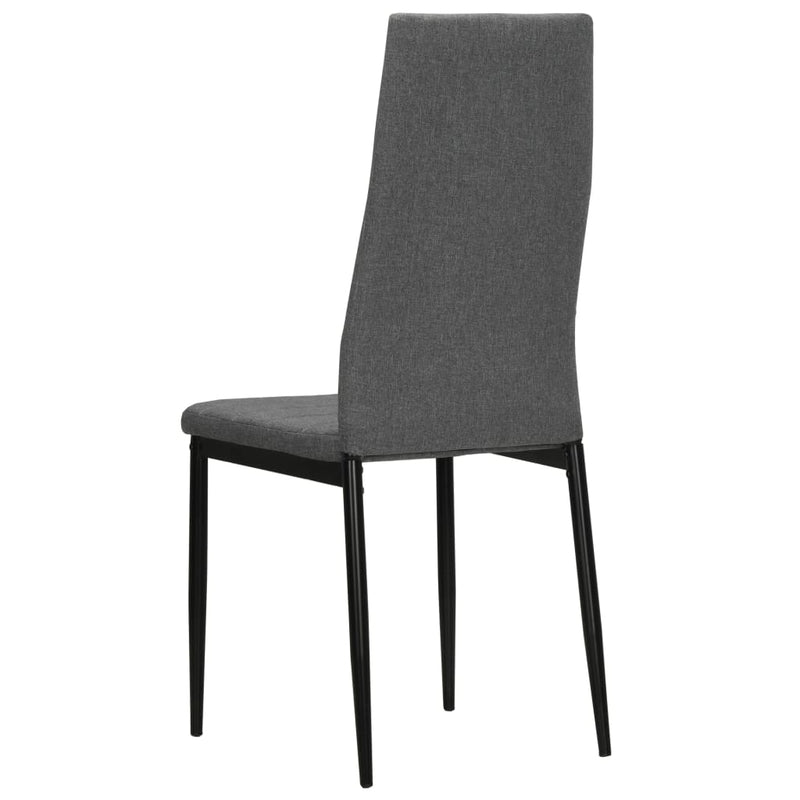 Dining Chairs 4 pcs Light Gray Fabric