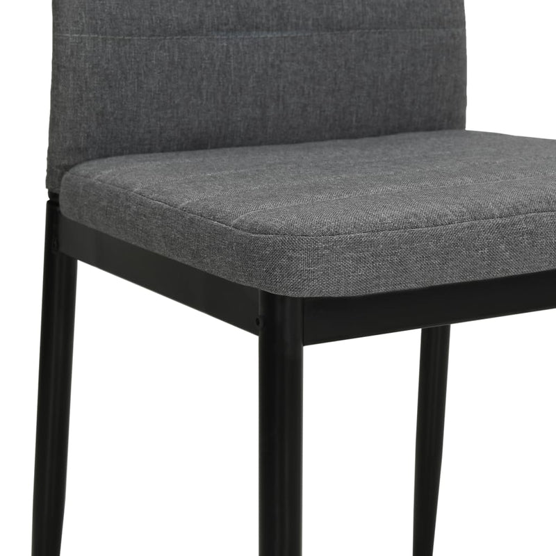 Dining Chairs 4 pcs Light Gray Fabric