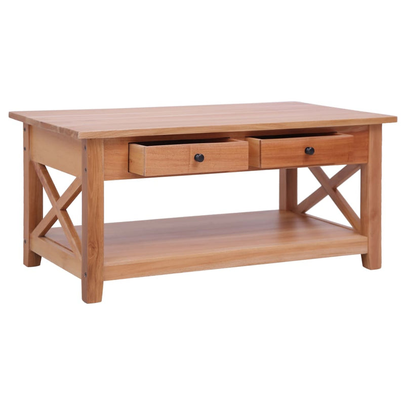 Coffee Table 39.4"x21.7"x18.1" Solid Mahogany Wood