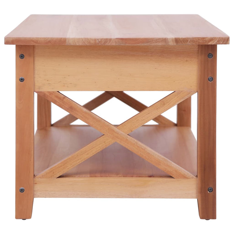 Coffee Table 39.4"x21.7"x18.1" Solid Mahogany Wood