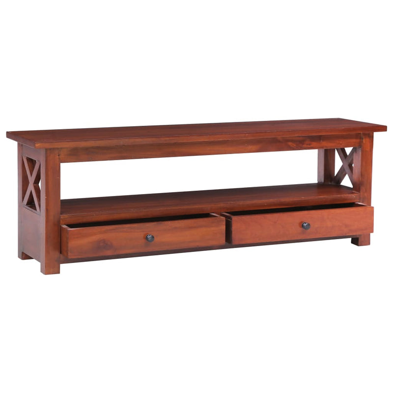 TV Cabinet Brown 47.2"x11.8"x15.8" Solid Mahogany Wood
