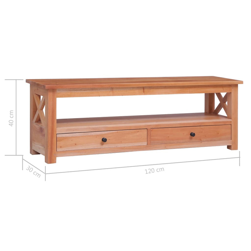 TV Cabinet 47.2"x11.8"x15.8" Solid Mahogany Wood