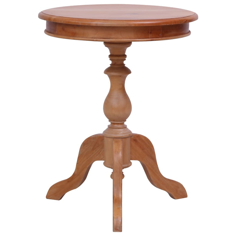Side Table Natural 19.7"x19.7"x25.6" Solid Mahogany Wood