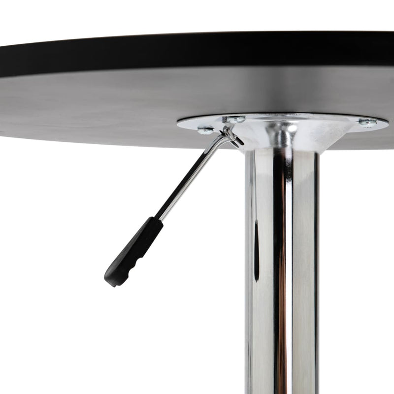 Bar Table Black Ã˜23.6" MDF