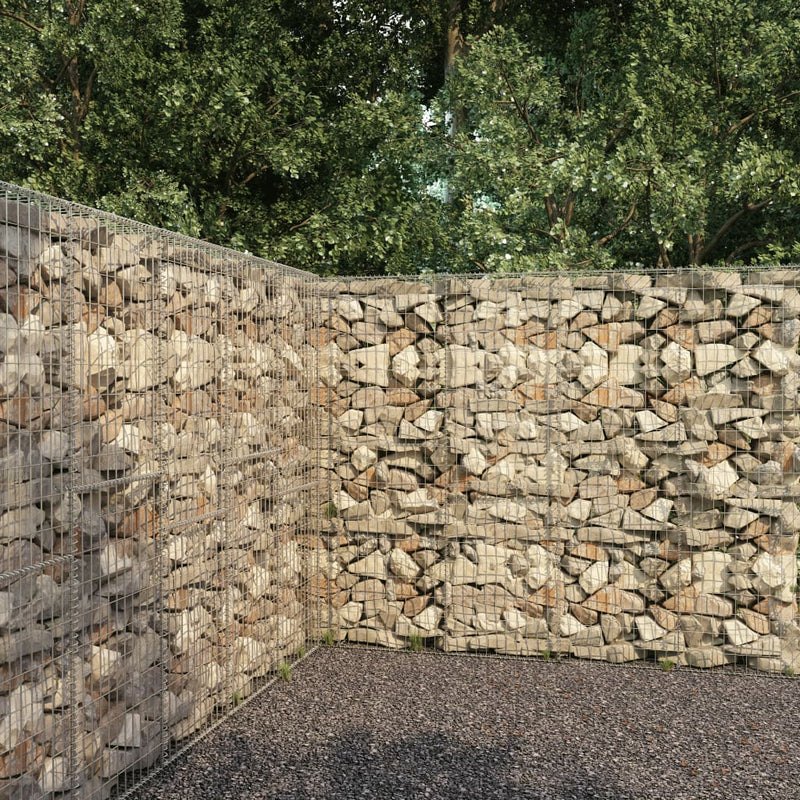Gabion Wall with Cover Galvanised Steel 118.1"x19.7"x78.7"