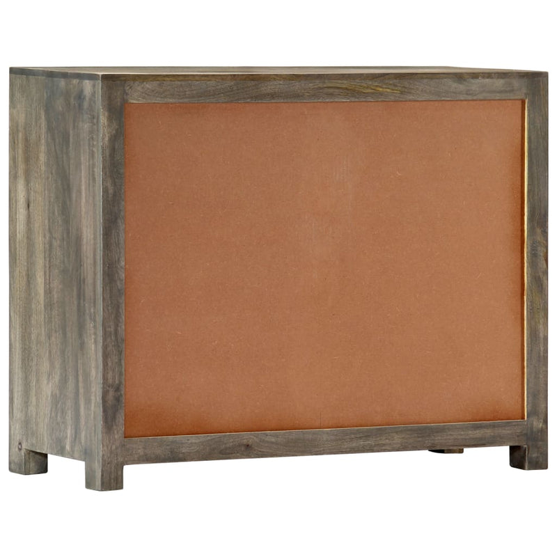 Side Cabinet Gray 29.5"x11.8"x23.6" Solid Mango Wood