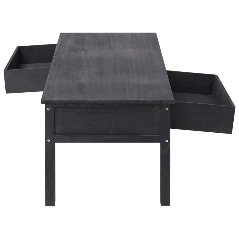 Coffee Table Black 39.4"x19.7"x17.7" Wood