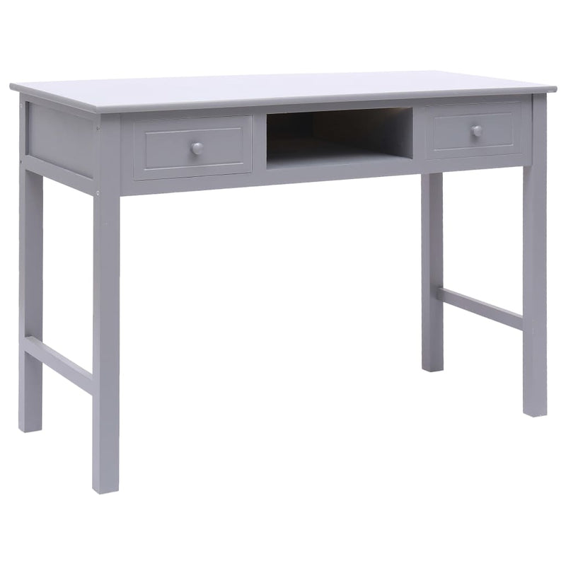 Writing Desk Gray 43.3"x17.7"x29.9" Wood