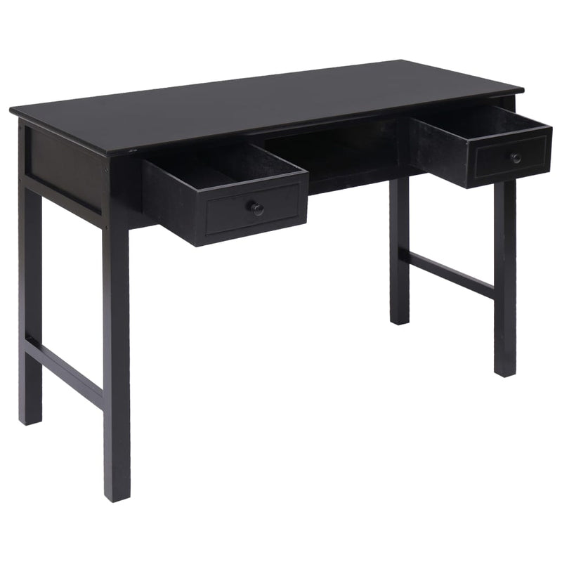 Writing Desk Black 43.3"x17.7"x29.9" Wood