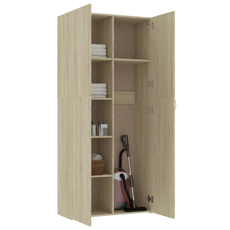 Storage Cabinet Sonoma Oak 31.5"x14"x70.9" Chipboard