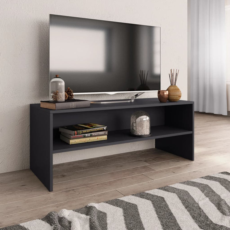 TV Cabinet Gray 39.4"x15.7"x15.7" Chipboard