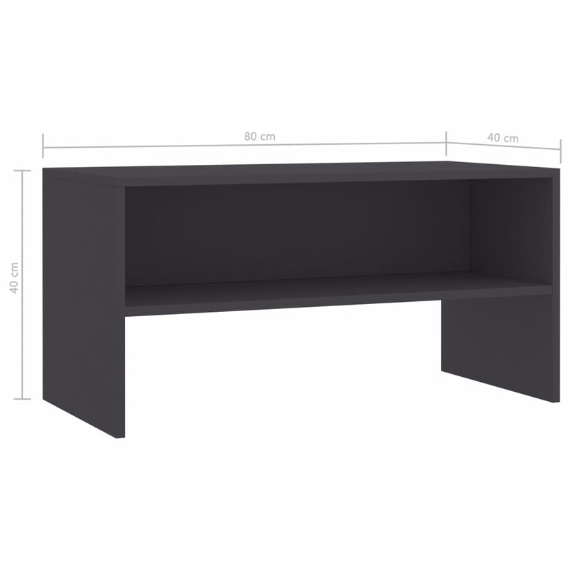 TV Cabinet Gray 31.5"x15.7"x15.7" Chipboard