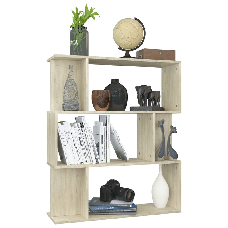 Book Cabinet/Room Divider Sonoma Oak 31.5"x9.4"x37.8" Chipboard