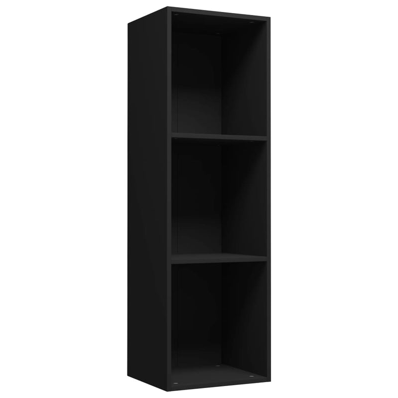 Book Cabinet/TV Cabinet Black 14.2"x11.8"x44.9" Chipboard