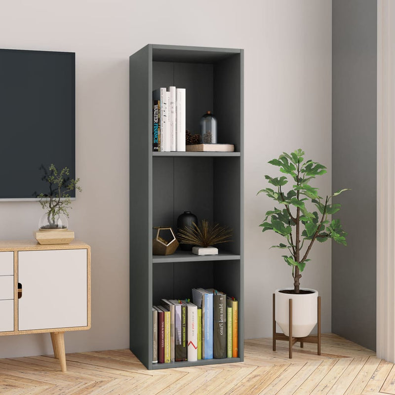 Book Cabinet/TV Cabinet Gray 14.2"x11.8"x44.9" Chipboard