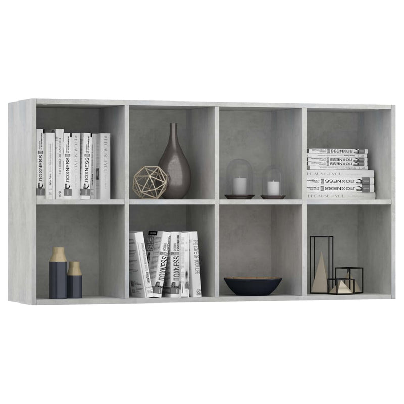Book Cabinet/Sideboard Concrete Gray 26"x11.8"x51.2" Chipboard
