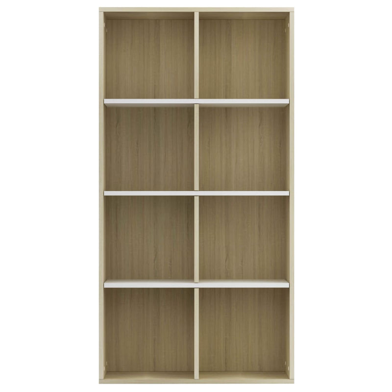 Book Cabinet/Sideboard White and Sonoma Oak 26"x11.8"x51.2"