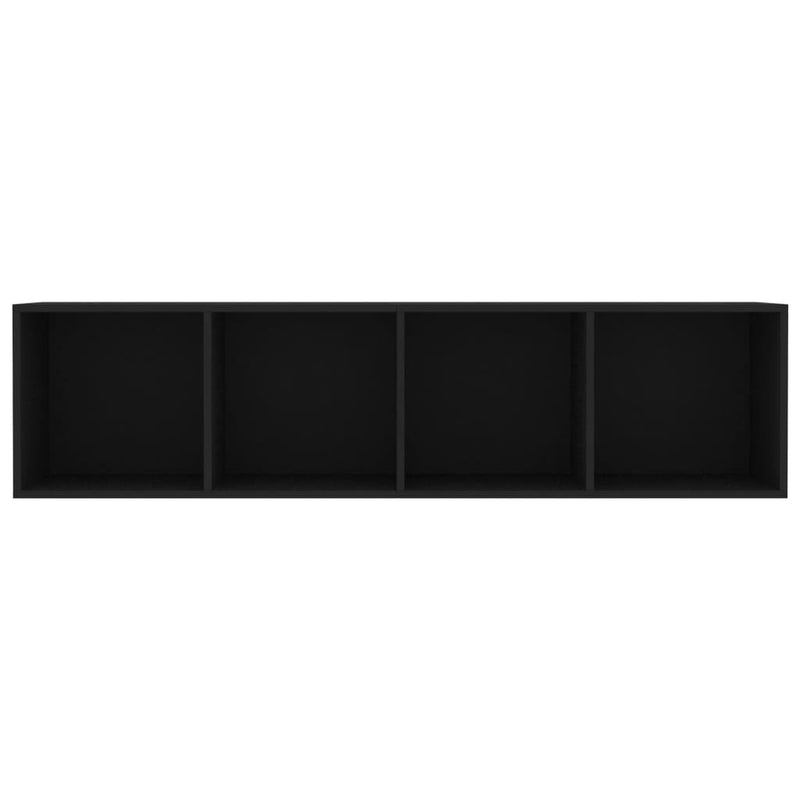 Book Cabinet/TV Cabinet Black 56.3"x11.8"x14.2"