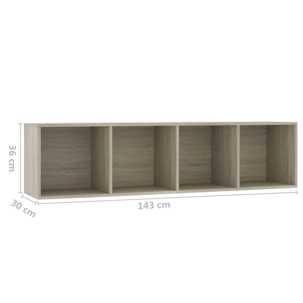 Book Cabinet/TV Cabinet Sonoma Oak 56.3"x11.8"x14.2"