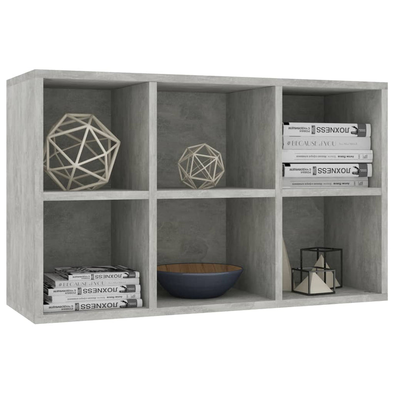 Book Cabinet/Sideboard Concrete Gray 26"x11.8"x38.5" Chipboard